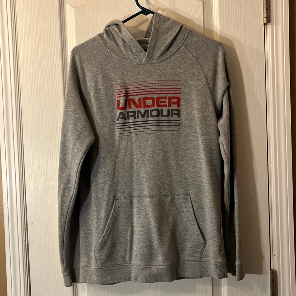 Gray Under Armour Light YXL Hoodie